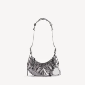 Bolso de hombro Le Cagole para mujer XS en color plateado