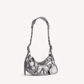 Bolso de hombro Le Cagole para mujer XS en color plateado