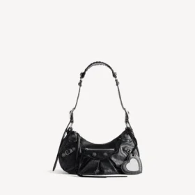 Bolso de hombro Le Cagole pequeño para mujer en negro
