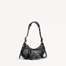 Bolso de hombro Le Cagole pequeño para mujer en negro