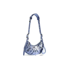 Bolso de hombro Le Cagole XS metalizado «Púrpura» 6713090GT3Y5214