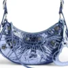 Bolso de hombro Le Cagole XS metalizado «Púrpura» 6713090GT3Y5214