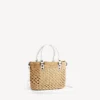 Bolso de malla Le City pequeño para mujer en color natural/blanco óptico Bolso de malla Le City pequeño para mujer en color natural/blanco óptico