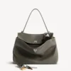 Bolso de mano estilo Rodeo para mujer, grande, con dijes, en color caqui Bolso de mano estilo Rodeo para mujer, grande, con dijes, en color caqui