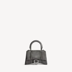 Bolso de mano Hourglass para mujer, tamaño XS, en gris tormenta