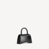 Bolso de mano para mujer XS Hourglass en negro Bolso de mano para mujer XS Hourglass en negro