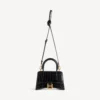 Bolso de mano para mujer XS Hourglass en negro Bolso de mano para mujer XS Hourglass en negro