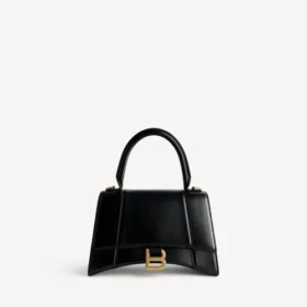 Bolso de mano pequeño para mujer, modelo «Hourglass», en negro