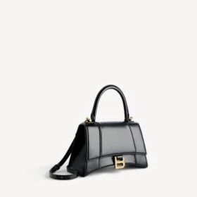 Bolso de mano pequeño para mujer, modelo «Hourglass», en negro