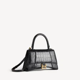 Bolso de mano pequeño para mujer, modelo «Hourglass», en negro