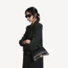 Bolso de mano pequeño para mujer, modelo «Hourglass», en negro Bolso de mano pequeño para mujer, modelo «Hourglass», en negro