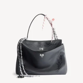 Bolso de mano Rodeo para hombre, grande, en gris