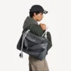 Bolso de mano Rodeo para hombre, grande, en gris