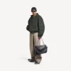 Bolso de mano Rodeo para hombre, grande, en gris