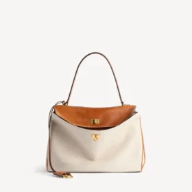 Bolso de mano Rodeo para mujer, mediano, en color beige/marrón claro estilo vaquero