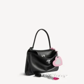 Bolso de mano Rodeo para mujer, pequeño, con dijes, en negro Bolso de mano Rodeo para mujer, pequeño, con dijes, en negro