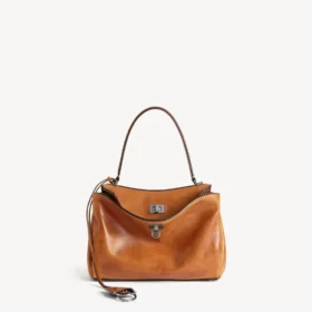 Bolso de mano Rodeo para mujer, tamaño pequeño, en color beige vaquero