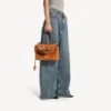 Bolso de mano Rodeo para mujer, tamaño pequeño, en color beige vaquero
