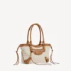 Bolso de playa Le City para mujer, tamaño pequeño, en beige/camel