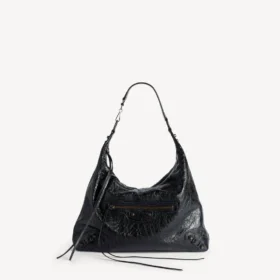 Bolso hobo Le City para mujer, mediano, en negro