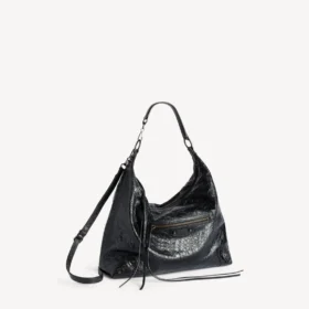 Bolso hobo Le City para mujer, mediano, en negro
