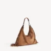 Bolso hobo Le City para mujer, tamaño mediano, en color camel