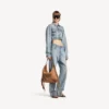 Bolso hobo Le City para mujer, tamaño mediano, en color camel