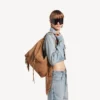 Bolso hobo Le City para mujer, tamaño mediano, en color camel