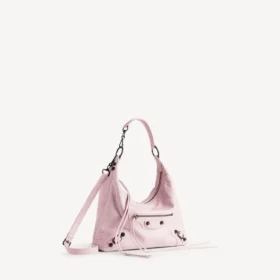 Bolso hobo Le City para mujer, tamaño pequeño, en rosa pétalo