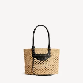 Bolso Le City Basket mediano para mujer en color natural/negro