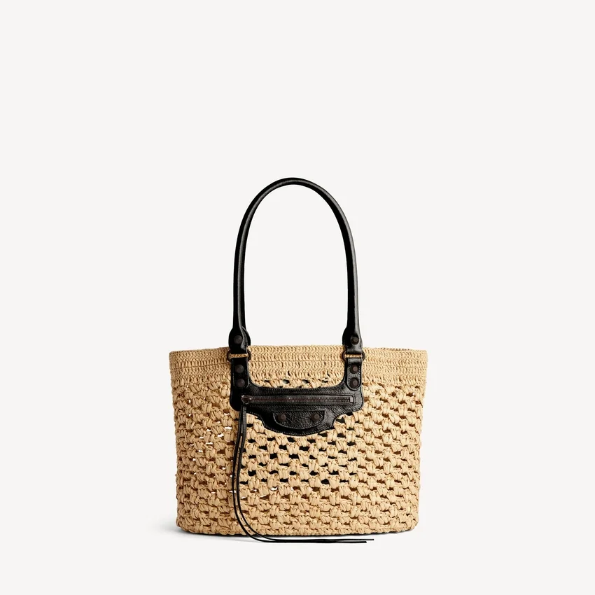 Bolso Le City Basket mediano para mujer en color natural/negro Bolso Le City Basket mediano para mujer en color natural/negro