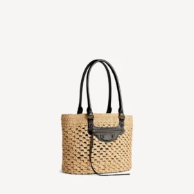 Bolso Le City Basket mediano para mujer en color natural/negro