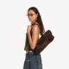 Bolso Le City para mujer, estilo este-oeste, en color espresso claro