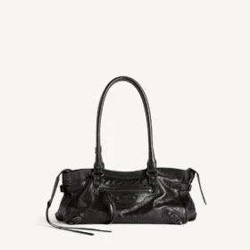 Bolso Le City para mujer, estilo este-oeste, en negro