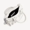 Bolso Le City para mujer, pequeño, con tachuelas gigantes y pedrería en blanco óptico Bolso Le City para mujer, pequeño, con tachuelas gigantes y pedrería en blanco óptico