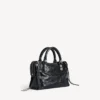 Bolso Le City para mujer, pequeño, con tachuelas gigantes y pedrería, en negro Bolso Le City para mujer, pequeño, con tachuelas gigantes y pedrería, en negro