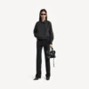 Bolso Le City para mujer, pequeño, con tachuelas gigantes y pedrería, en negro Bolso Le City para mujer, pequeño, con tachuelas gigantes y pedrería, en negro