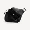 Bolso Rodeo grande de piel de becerro granulada en negro