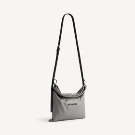 Bolso shopper para hombre con bolsa protectora y correa cruzada, mediano, en gris Balenciaga