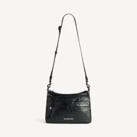 Bolso tipo mensajero Explorer de doble compartimento para hombre en negro