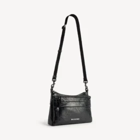 Bolso tipo mensajero Explorer de doble compartimento para hombre en negro