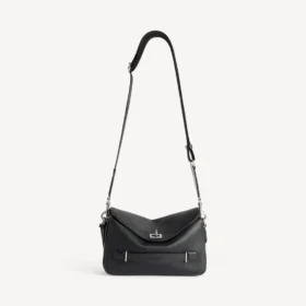 Bolso tipo mensajero Le 7 Cube para hombre, tamaño pequeño, en negro