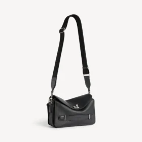 Bolso tipo mensajero Le 7 Cube para hombre, tamaño pequeño, en negro