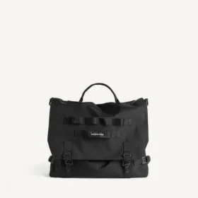 Bolso tipo mensajero militar para hombre en negro