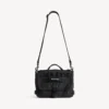 Bolso tipo mensajero militar para hombre, pequeño, en negro