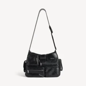 Bolso tipo mensajero para hombre «Superbusy» en negro