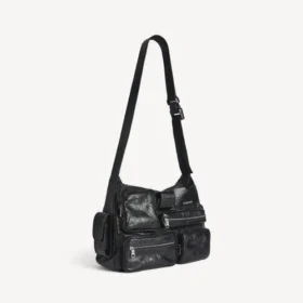 Bolso tipo mensajero para hombre «Superbusy» en negro
