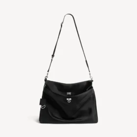 Bolso tipo mensajero Rodeo para hombre, mediano, en negro