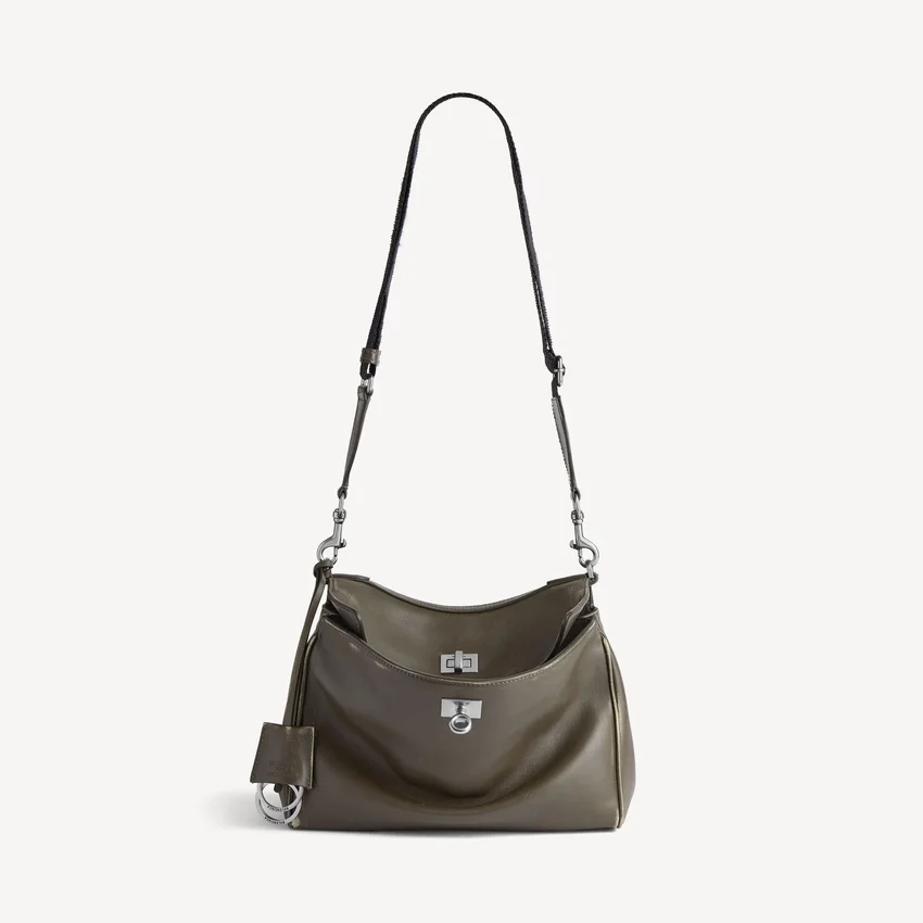 Bolso tipo mensajero Rodeo para hombre, tamaño pequeño, en color caqui