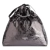 Bolso tipo tote mediano Crush metalizado «Gris» 7429412AATG1314